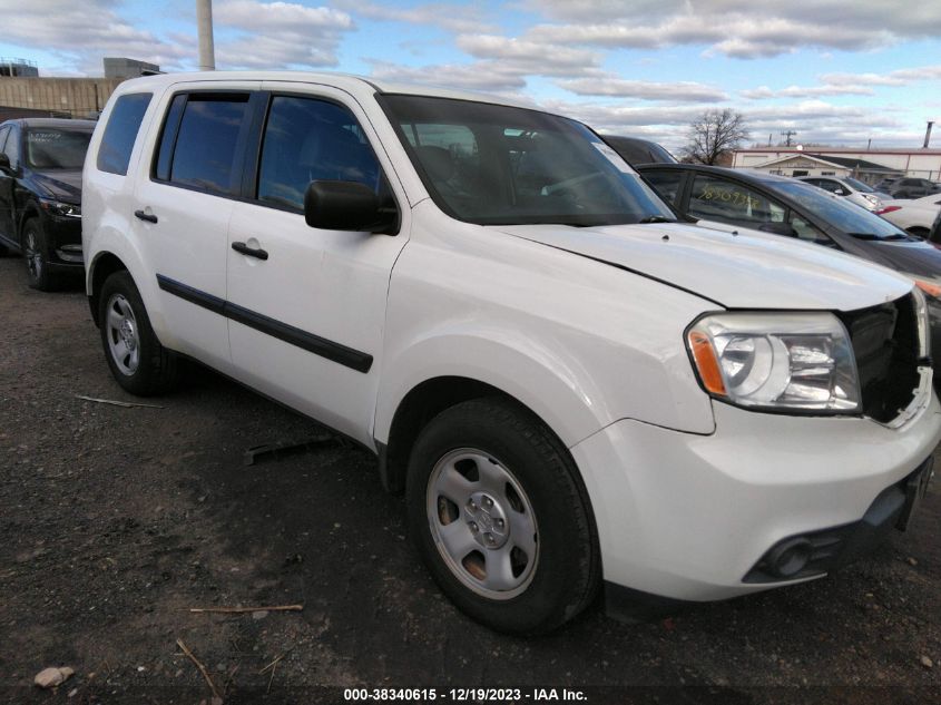 2013 HONDA PILOT LX - 5FNYF4H20DB055604