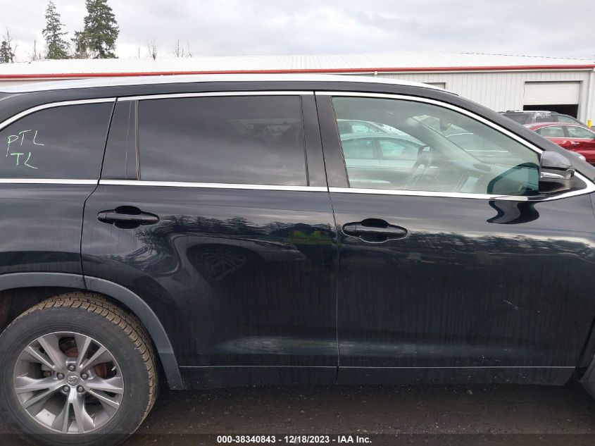 2014 TOYOTA HIGHLANDER XLE V6 - 5TDJKRFHXES018364