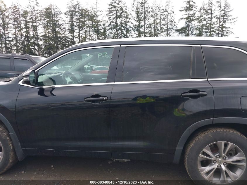 2014 TOYOTA HIGHLANDER XLE V6 - 5TDJKRFHXES018364