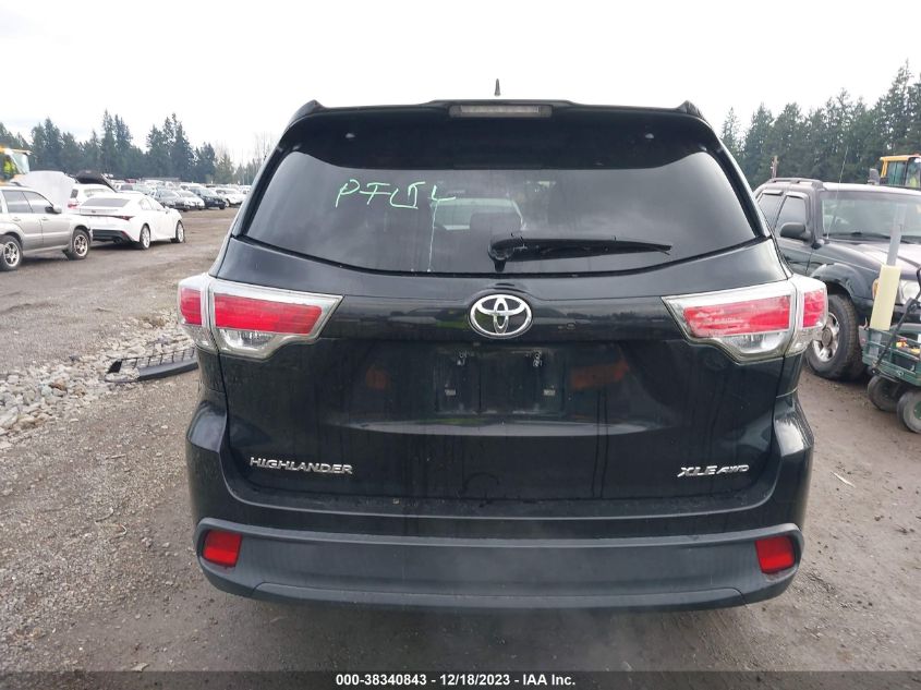 2014 TOYOTA HIGHLANDER XLE V6 - 5TDJKRFHXES018364