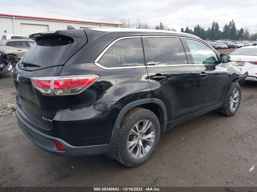 2014 TOYOTA HIGHLANDER XLE V6 - 5TDJKRFHXES018364