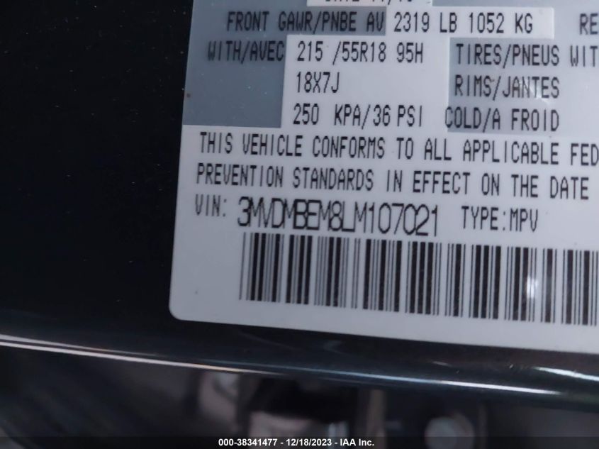 2020 MAZDA CX-30 PREMIUM PACKAGE - 3MVDMBEM8LM107021