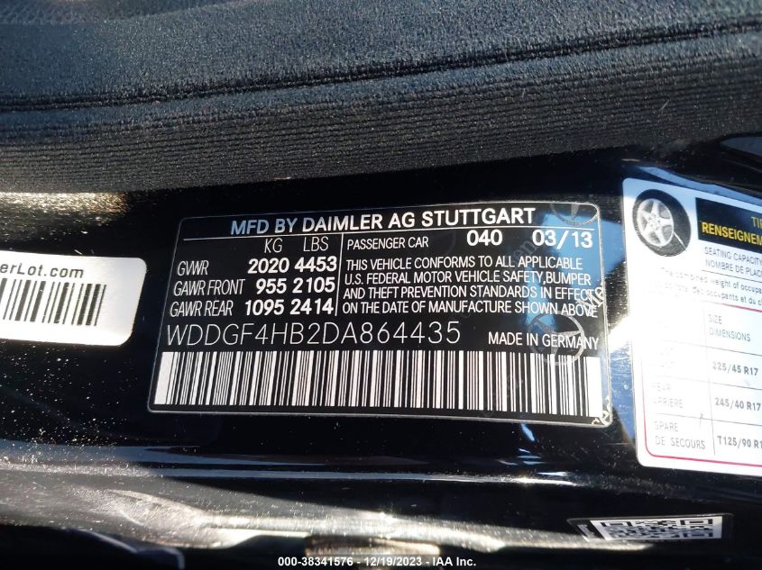 2013 MERCEDES-BENZ C 250 LUXURY/SPORT - WDDGF4HB2DA864435