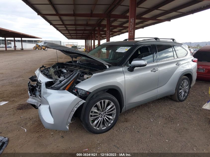 VIN 5TDFARAH2NS014034 2022 TOYOTA HIGHLANDER HYBRID PLATINUM