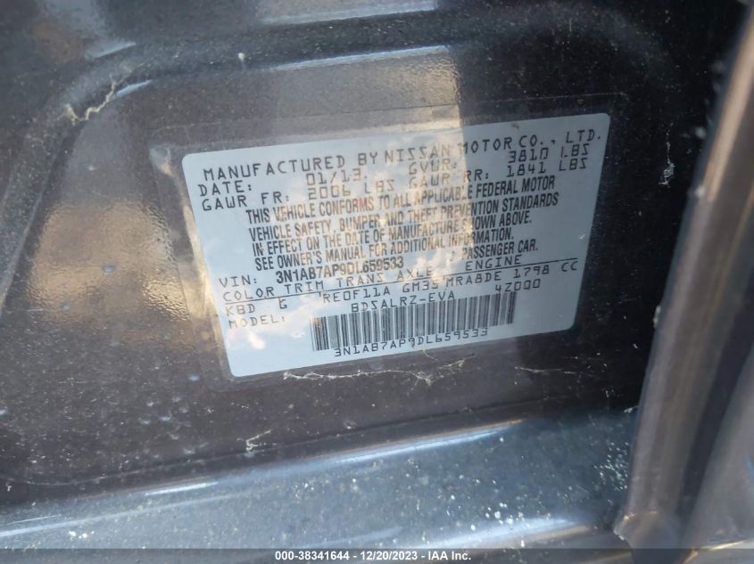 2013 NISSAN SENTRA SR - 3N1AB7AP9DL659533