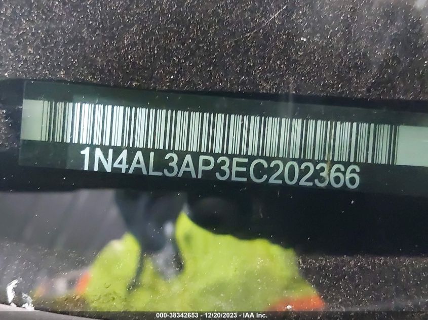 2014 NISSAN ALTIMA 2.5/2.5 S/2.5 SL/2.5 SV - 1N4AL3AP3EC202366
