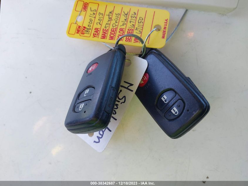 2013 TOYOTA PRIUS THREE SE - JTDKN3DU6D1671150