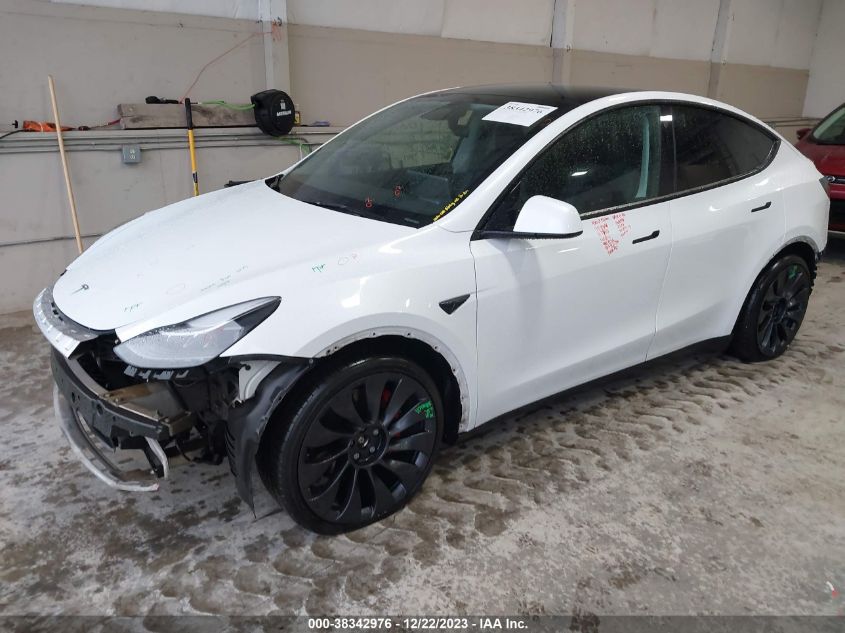 2022 TESLA MODEL Y PERFORMANCE DUAL MOTOR ALL-WHEEL DRIVE - 7SAYGDEF2NF484350