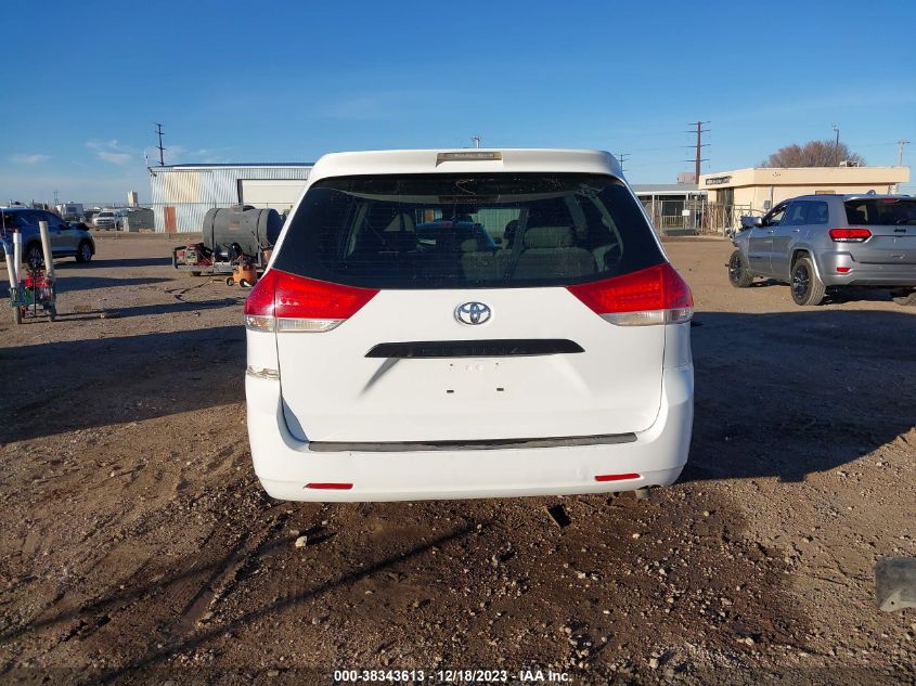 2013 TOYOTA SIENNA L V6 7 PASSENGER - 5TDZK3DC5DS391561