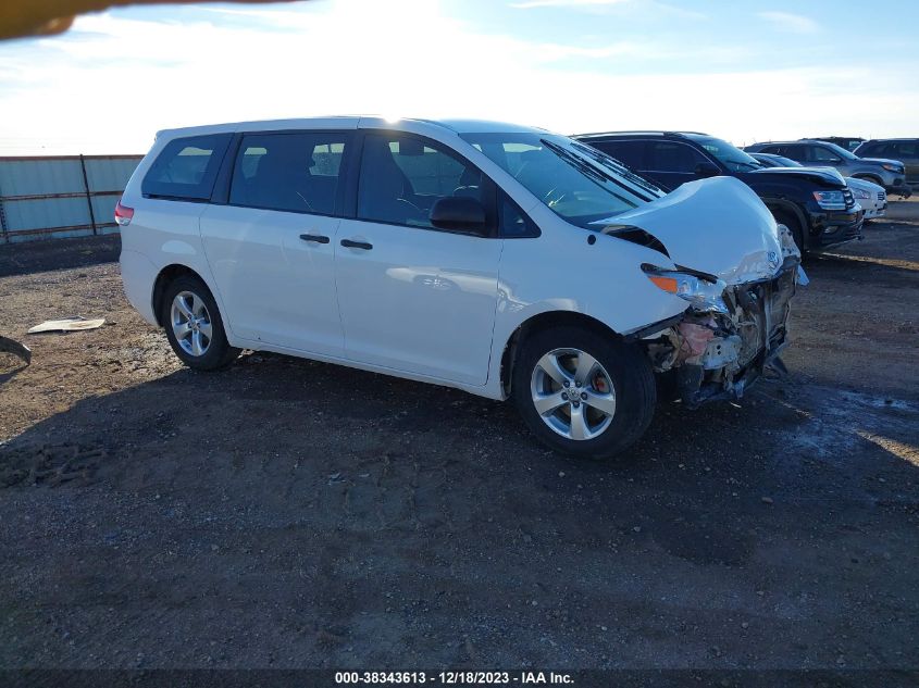 2013 TOYOTA SIENNA L V6 7 PASSENGER - 5TDZK3DC5DS391561