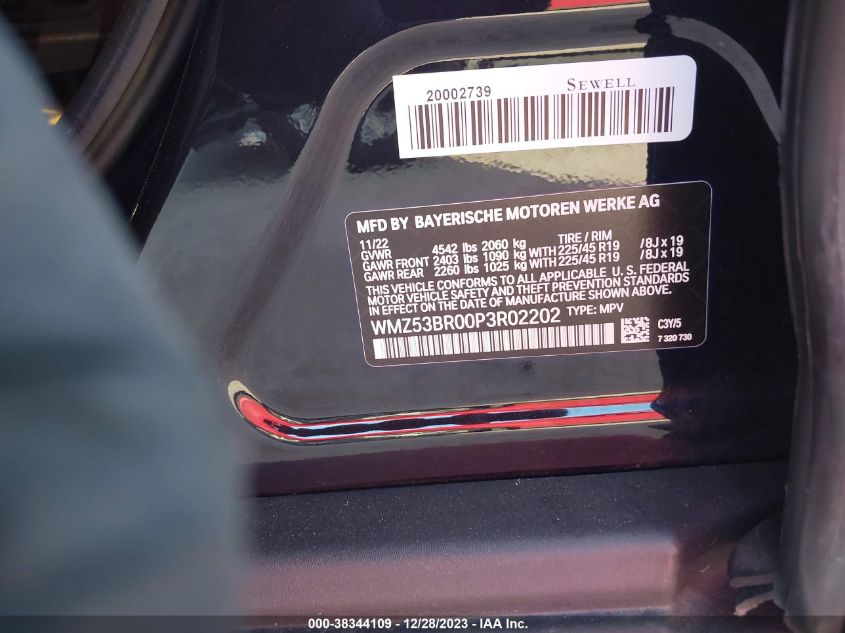 2023 MINI COUNTRYMAN COOPER S WMZ53BR00P3R02202