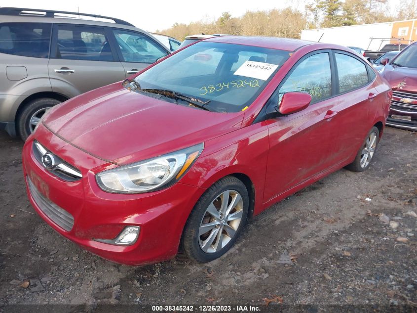 2013 HYUNDAI ACCENT GLS/SE - KMHCU4AEXDU463180