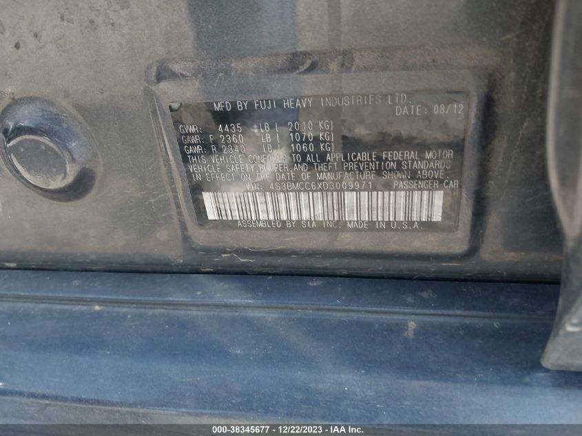 2013 SUBARU LEGACY 2.5I PREMIUM - 4S3BMCC6XD3009971