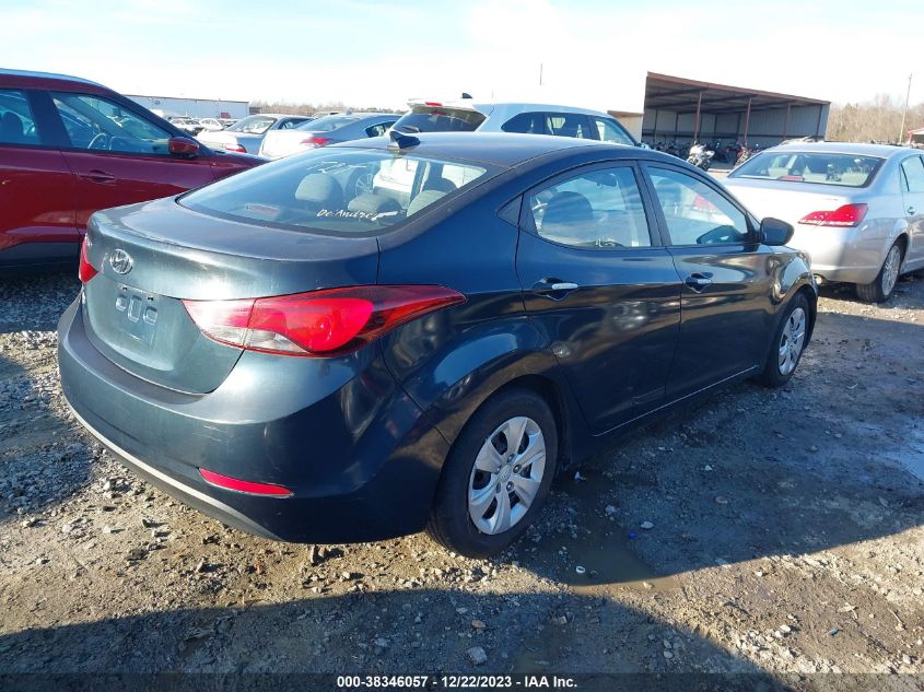 2016 HYUNDAI ELANTRA SE - 5NPDH4AEXGH725646