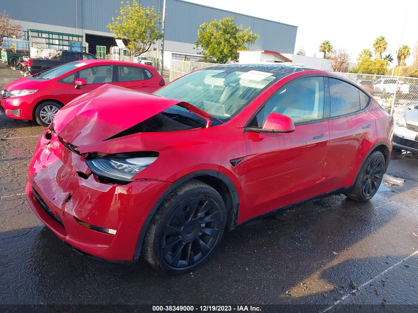VIN 5YJYGAEE7MF262159 2021 TESLA MODEL Y