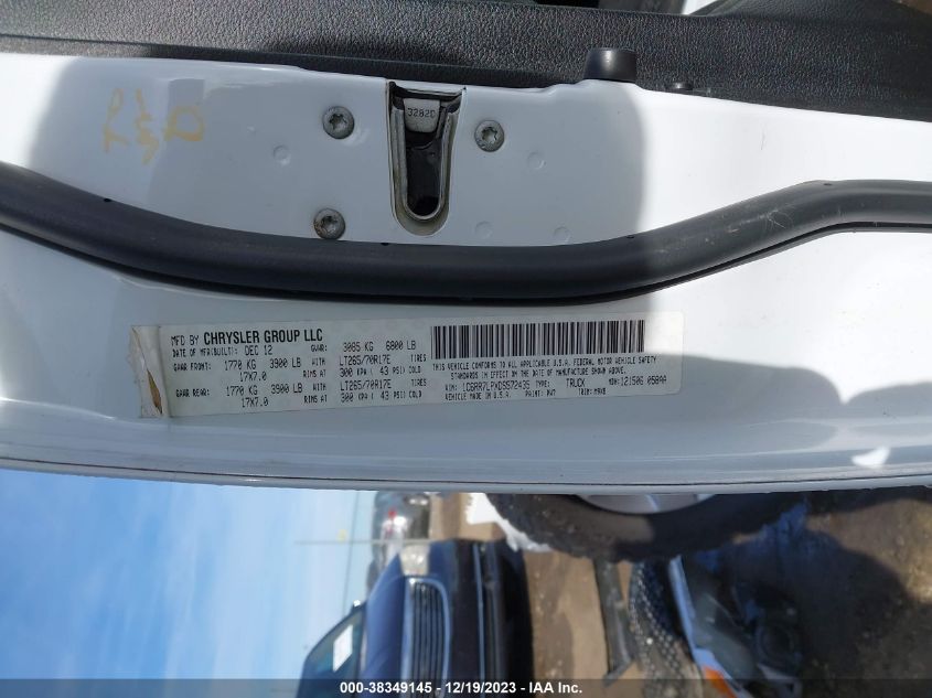 2013 RAM 1500 SLT - 1C6RR7LPXDS572435
