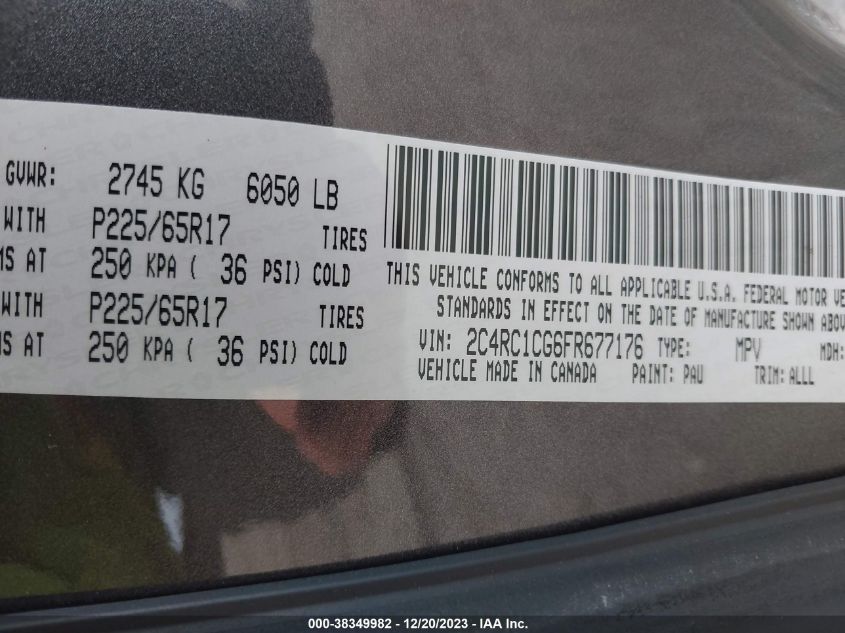 2015 CHRYSLER TOWN & COUNTRY TOURING-L - 2C4RC1CG6FR677176