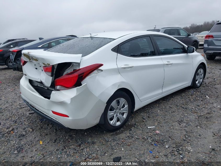 2016 HYUNDAI ELANTRA SE - 5NPDH4AE9GH732460