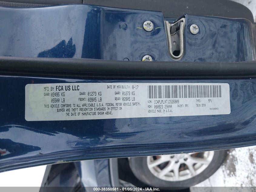 VIN 1C4PJMLX7JD526809 2018 JEEP CHEROKEE LATITUDE PLUS