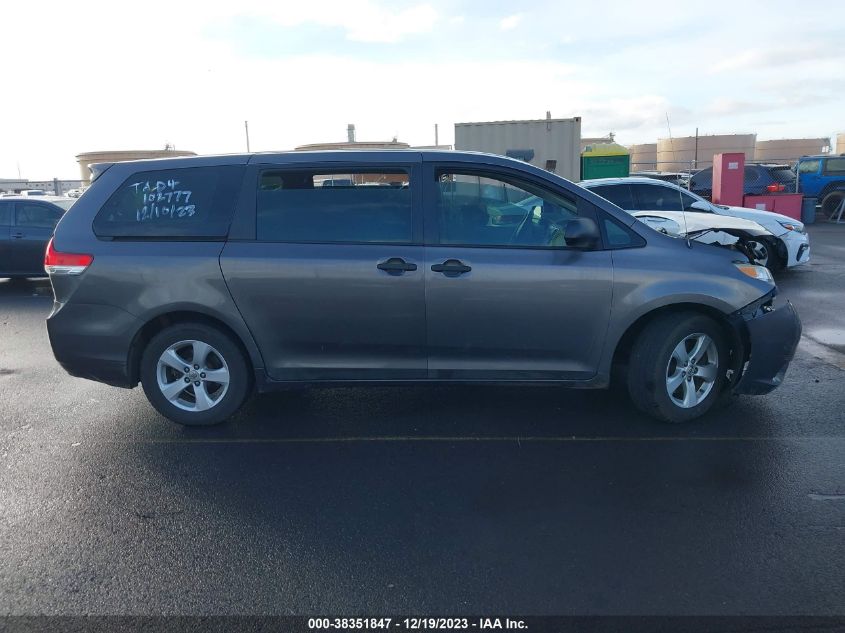 2013 TOYOTA SIENNA L V6 7 PASSENGER - 5TDZK3DC5DS302118