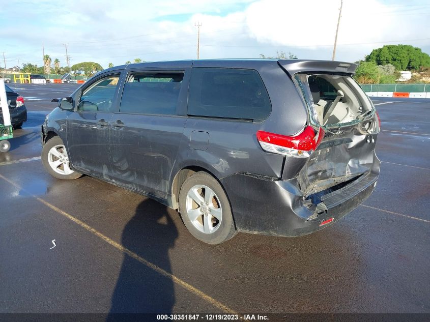 2013 TOYOTA SIENNA L V6 7 PASSENGER - 5TDZK3DC5DS302118