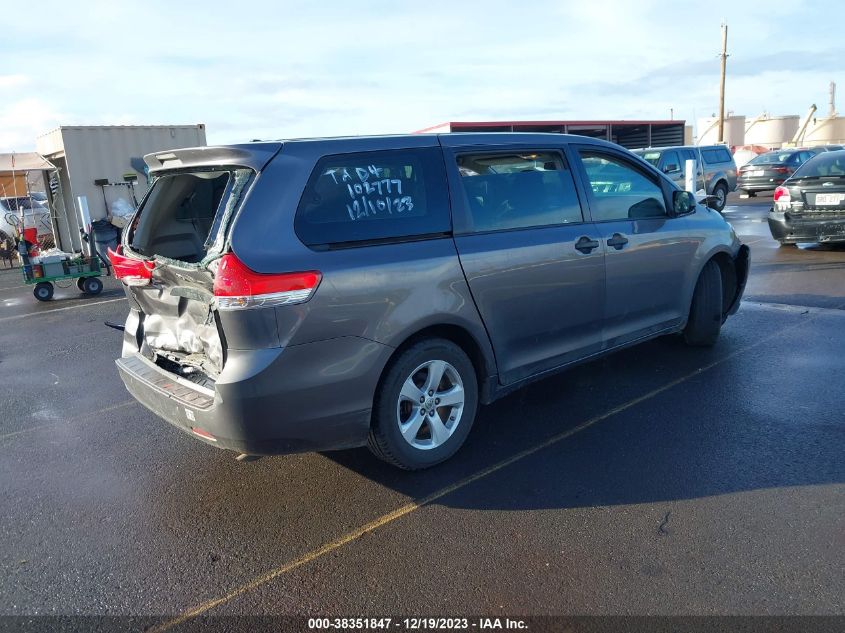 2013 TOYOTA SIENNA L V6 7 PASSENGER - 5TDZK3DC5DS302118