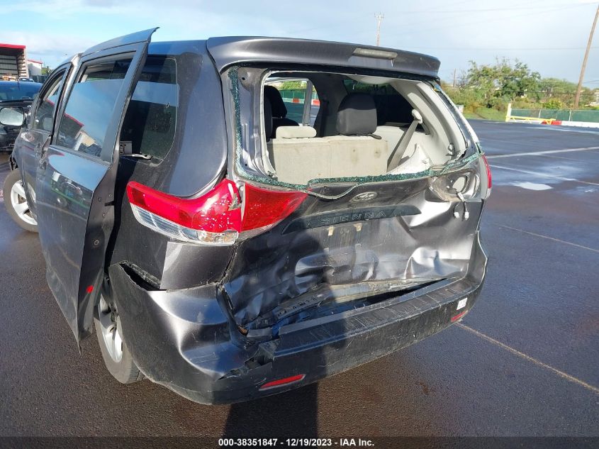 2013 TOYOTA SIENNA L V6 7 PASSENGER - 5TDZK3DC5DS302118