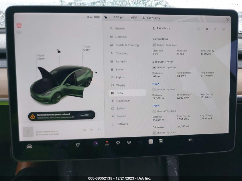 2021 TESLA MODEL 3 - 5YJ3E1EA7MF872964