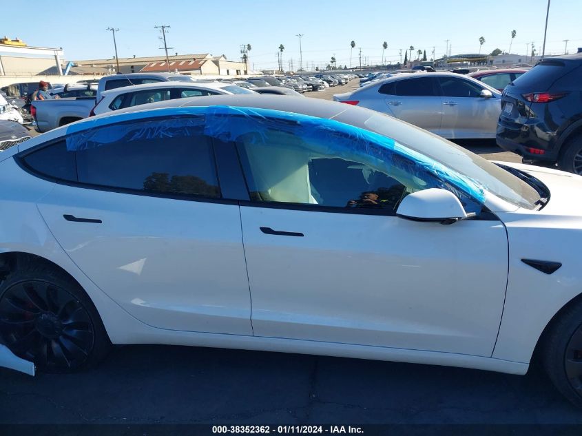 2022 TESLA MODEL 3 PERFORMANCE DUAL MOTOR ALL-WHEEL DRIVE - 5YJ3E1EC2NF298132