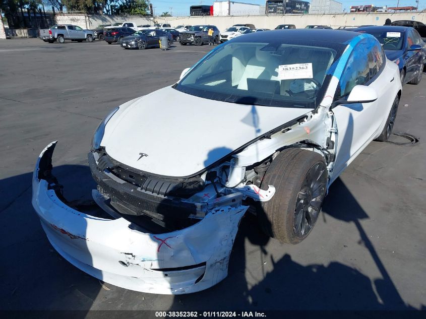 2022 TESLA MODEL 3 PERFORMANCE DUAL MOTOR ALL-WHEEL DRIVE - 5YJ3E1EC2NF298132