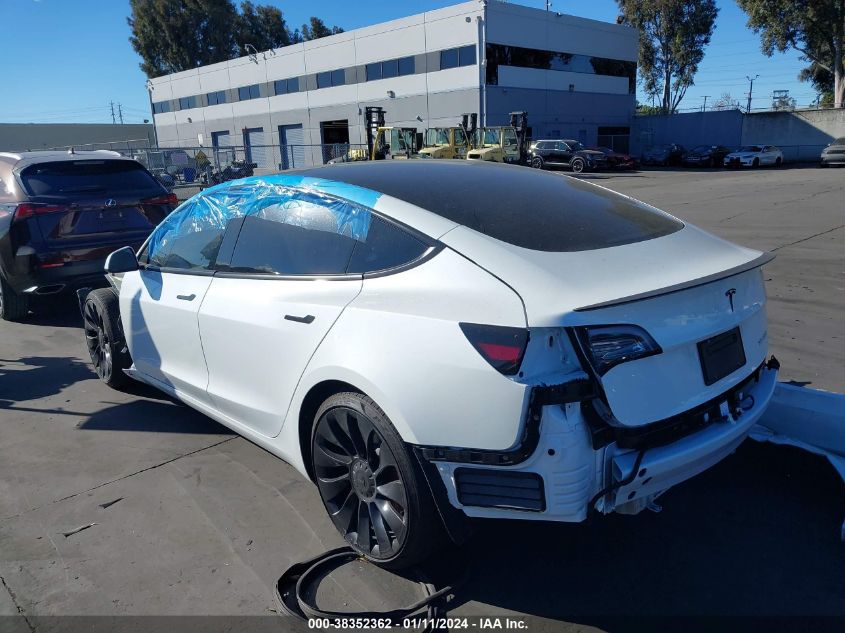 2022 TESLA MODEL 3 PERFORMANCE DUAL MOTOR ALL-WHEEL DRIVE - 5YJ3E1EC2NF298132