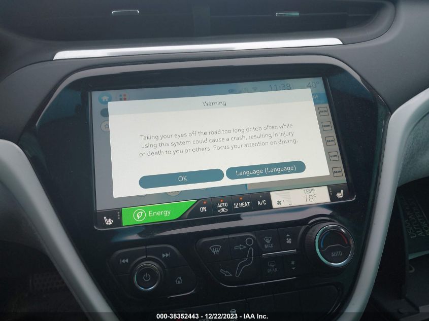 2020 CHEVROLET BOLT EV LT - 1G1FY6S00L4118588