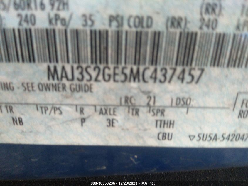 2021 FORD ECOSPORT SE - MAJ3S2GE5MC437457
