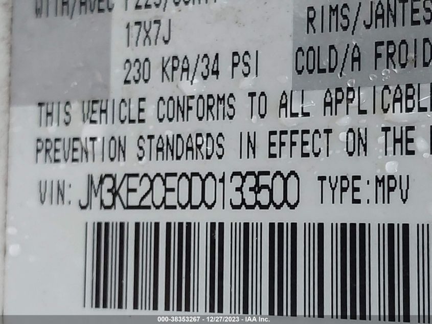 2013 MAZDA CX-5 TOURING - JM3KE2CE0D0133500