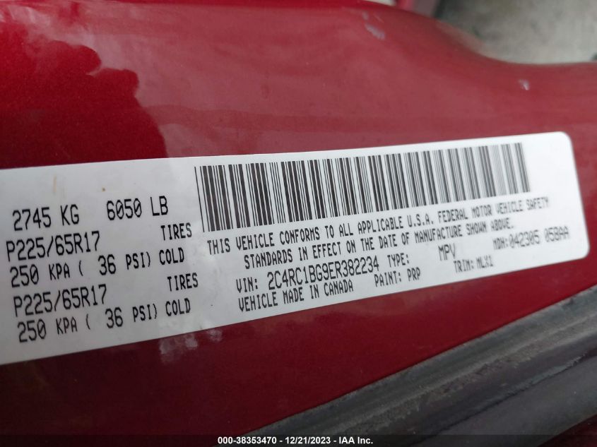 2014 CHRYSLER TOWN & COUNTRY TOURING - 2C4RC1BG9ER382234