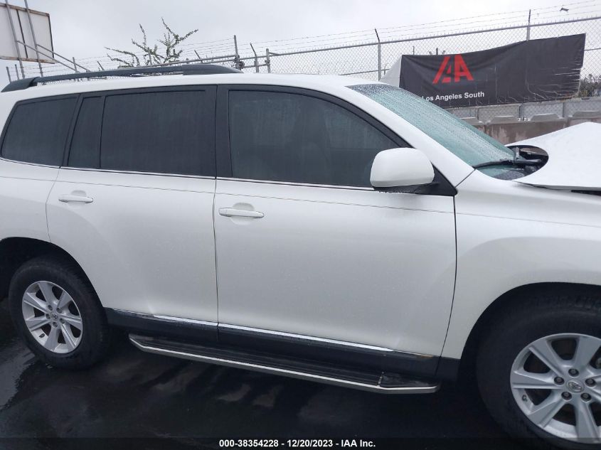 2013 TOYOTA HIGHLANDER PLUS/SE - 5TDZK3EH4DS117939