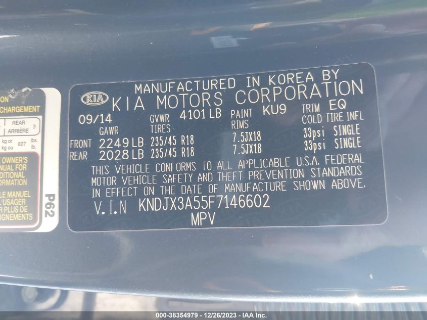 2015 KIA SOUL ! - KNDJX3A55F7146602