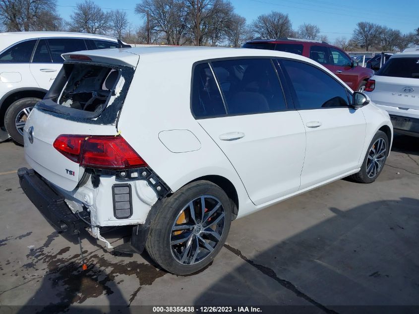 2016 VOLKSWAGEN GOLF TSI SE 4-DOOR - 3VW217AU1GM029740