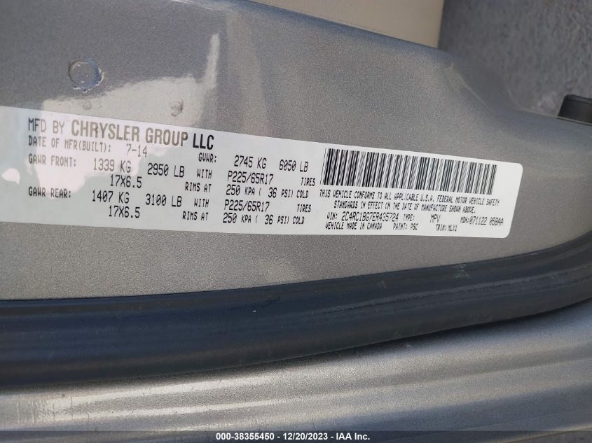 2014 CHRYSLER TOWN & COUNTRY TOURING - 2C4RC1BG7ER435724