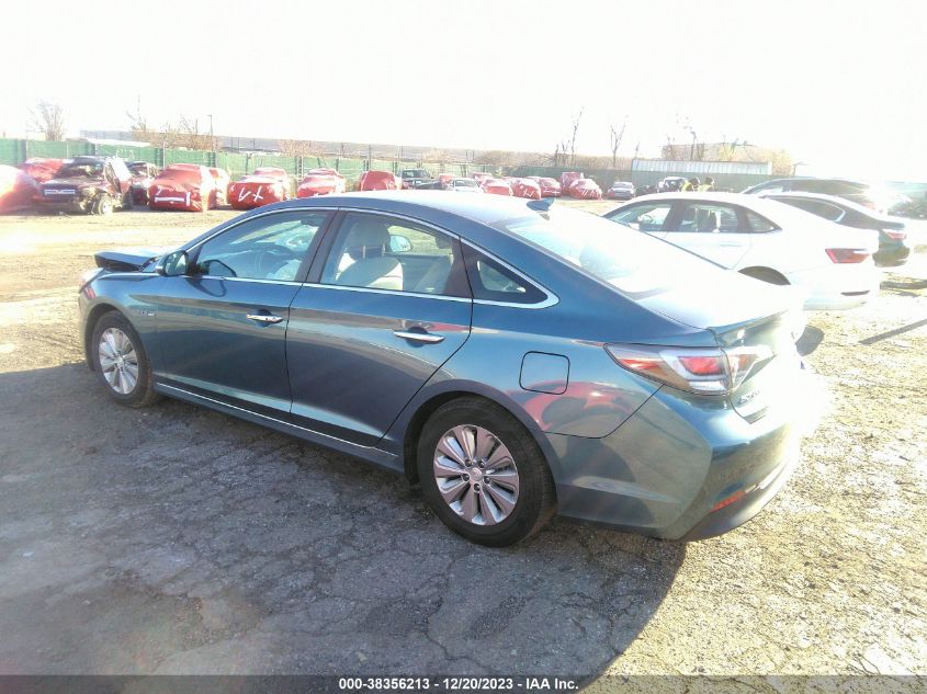 2016 HYUNDAI SONATA HYBRID SE - KMHE24L18GA039754