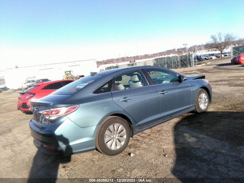 2016 HYUNDAI SONATA HYBRID SE - KMHE24L18GA039754