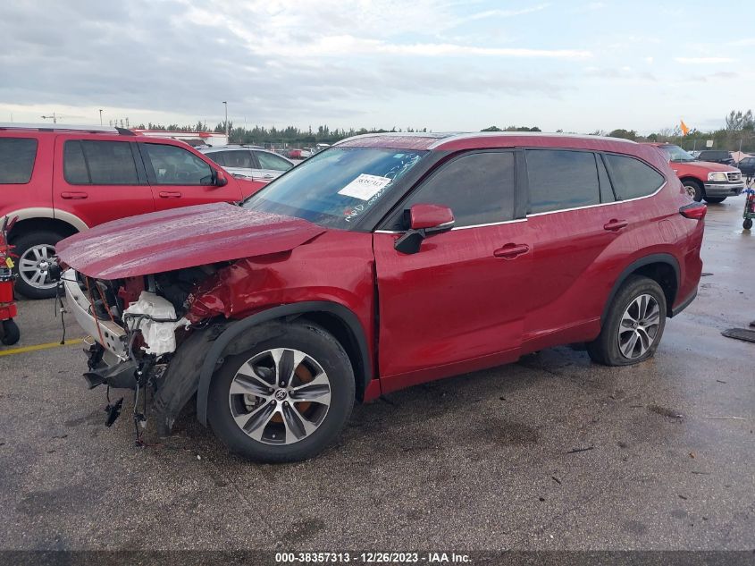 2022 TOYOTA HIGHLANDER HYBRID XLE/HYBRID BRONZE - 5TDGARAH7NS510368