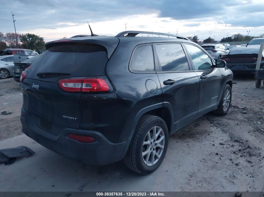 2016 JEEP CHEROKEE SPORT - 1C4PJLAB1GW212300