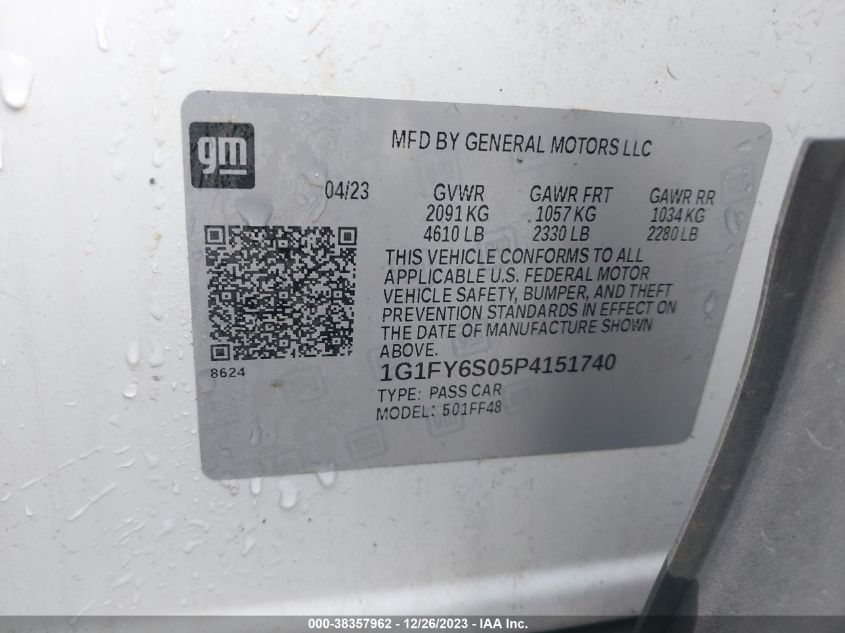 2023 CHEVROLET BOLT EUV LT - 1G1FY6S05P4151740