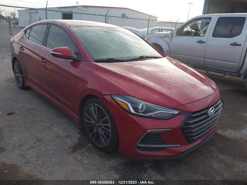 2018 HYUNDAI ELANTRA SPORT - KMHD04LB9JU720604