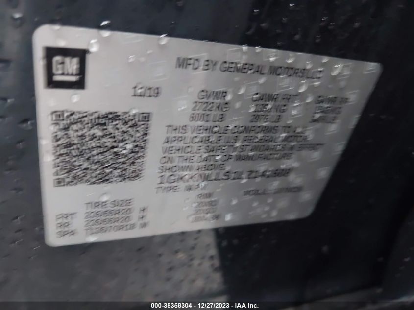 2020 GMC ACADIA AWD AT4 - 1GKKNLLS1LZ141608