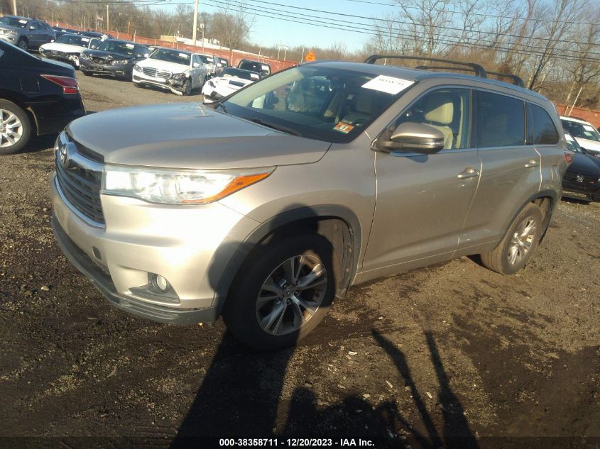 2015 TOYOTA HIGHLANDER XLE V6 - 5TDJKRFH3FS130831