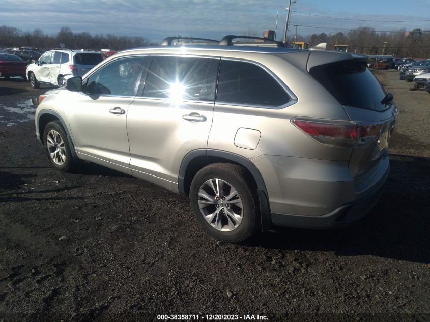 2015 TOYOTA HIGHLANDER XLE V6 - 5TDJKRFH3FS130831