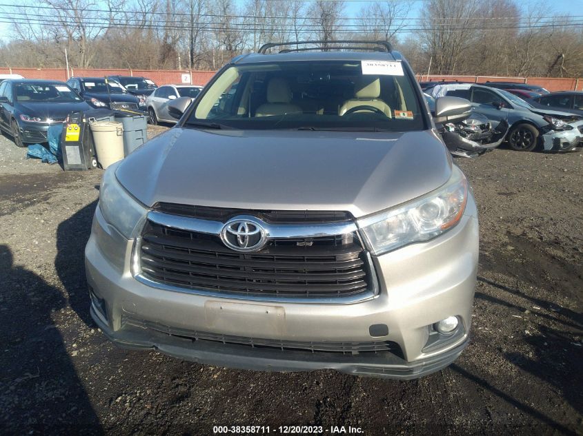 2015 TOYOTA HIGHLANDER XLE V6 - 5TDJKRFH3FS130831