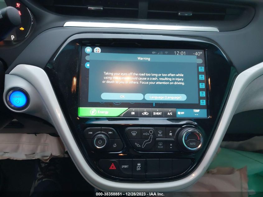 2019 CHEVROLET BOLT EV LT - 1G1FY6S01K4133955